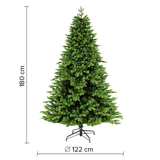 Изкуствено дърво 180 см високо, с интегриран LED, ДВОЙНО ЦВЯТ - топло бяло + многоцветно