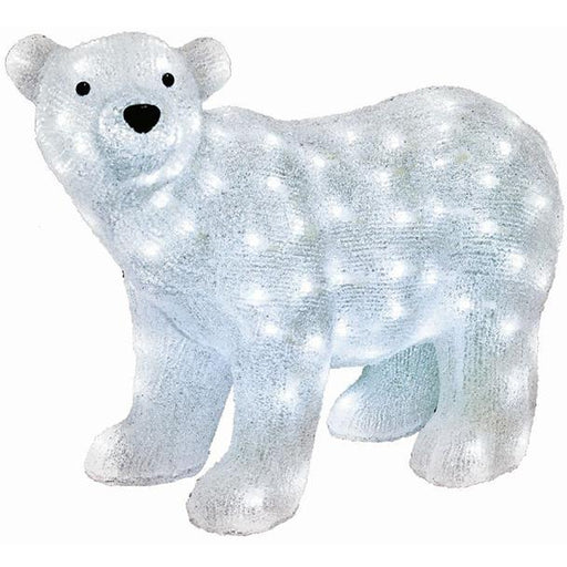 Акрилна декорация със светодиоди, полярна мечка, размери 42х58 см, IP44, 230V