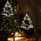 Коледна украса за прозорец, фенер и LED орнаменти за прозорци, елха и звезда