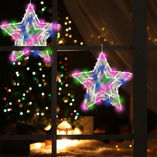 Коледна украса за прозорец, включва: фенер, ела и звезда